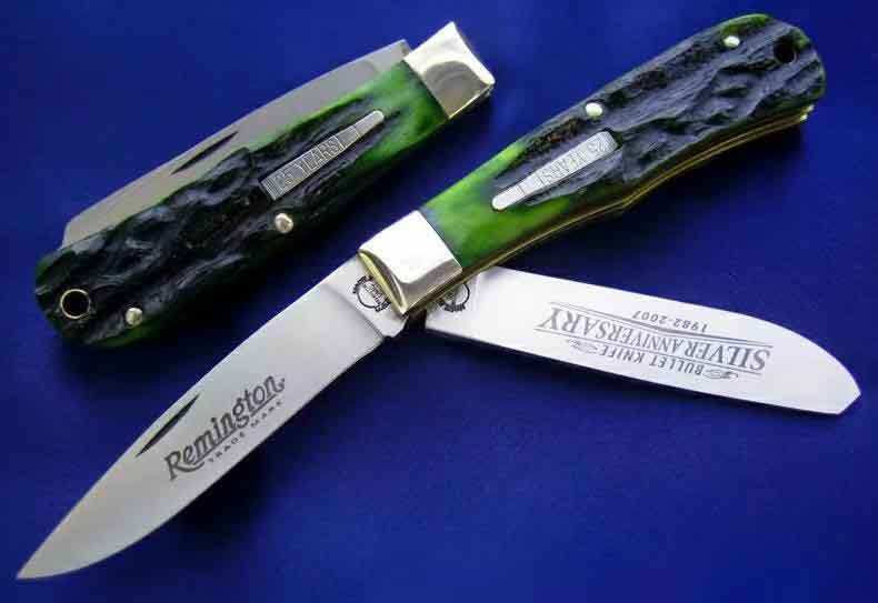 Remington 25周年经念版 双开绅士折刀，骨柄，高配版